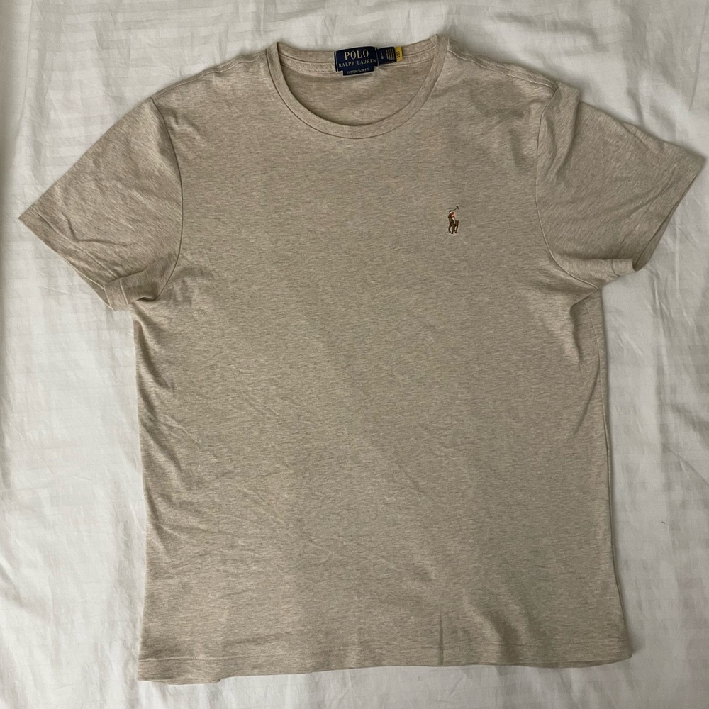 Ralph Luaren Men’s T-Shirt, Custom Slim Fit, Size Large
